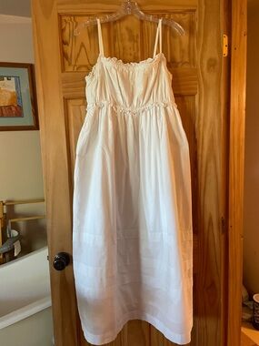 J. Crew White Maxi Sundress